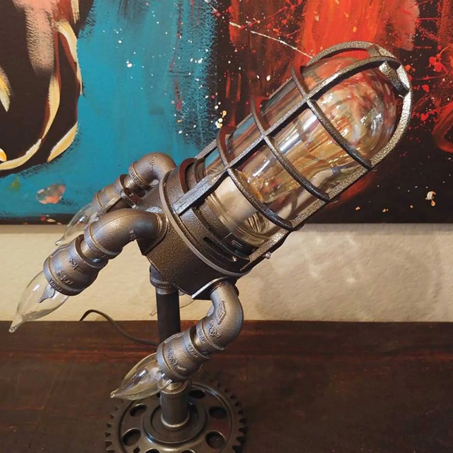 Interstellar Rocket Ship Lamp
