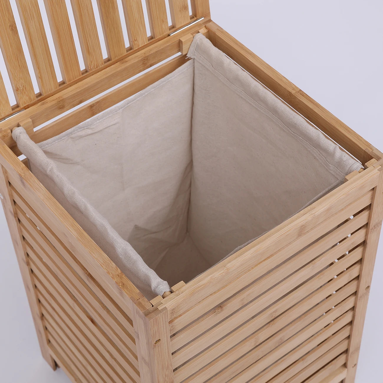 Arela Wooden Laundry Hamper