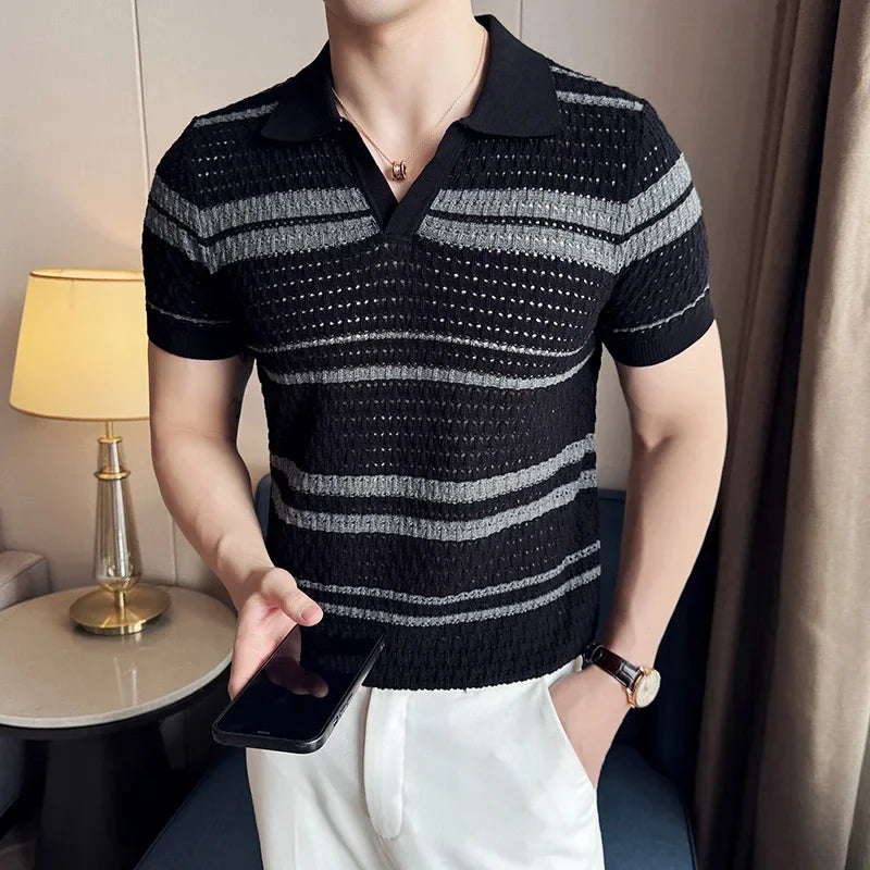 Mathias Knitted Polo Shirt