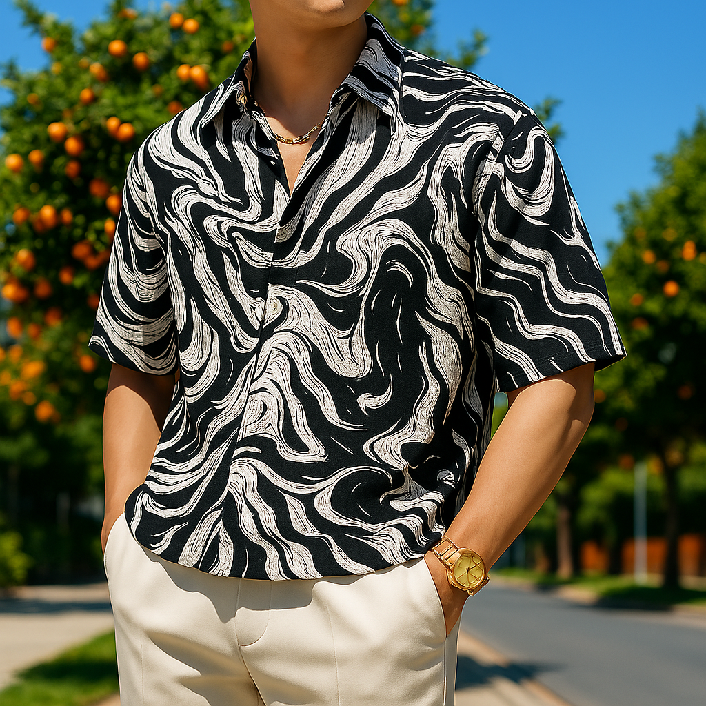 Sareel Relaxed Silken Button Up