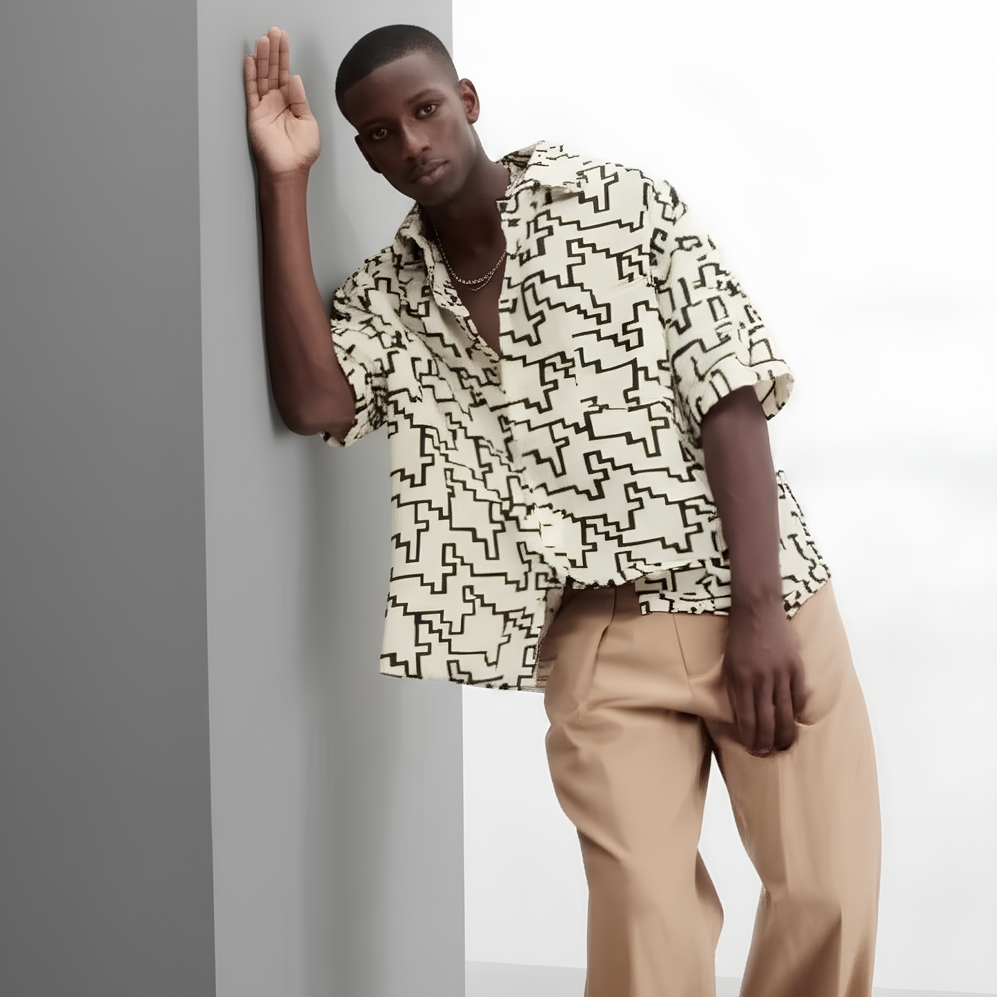 Wayson Japanese Loose Tessellated Shirt