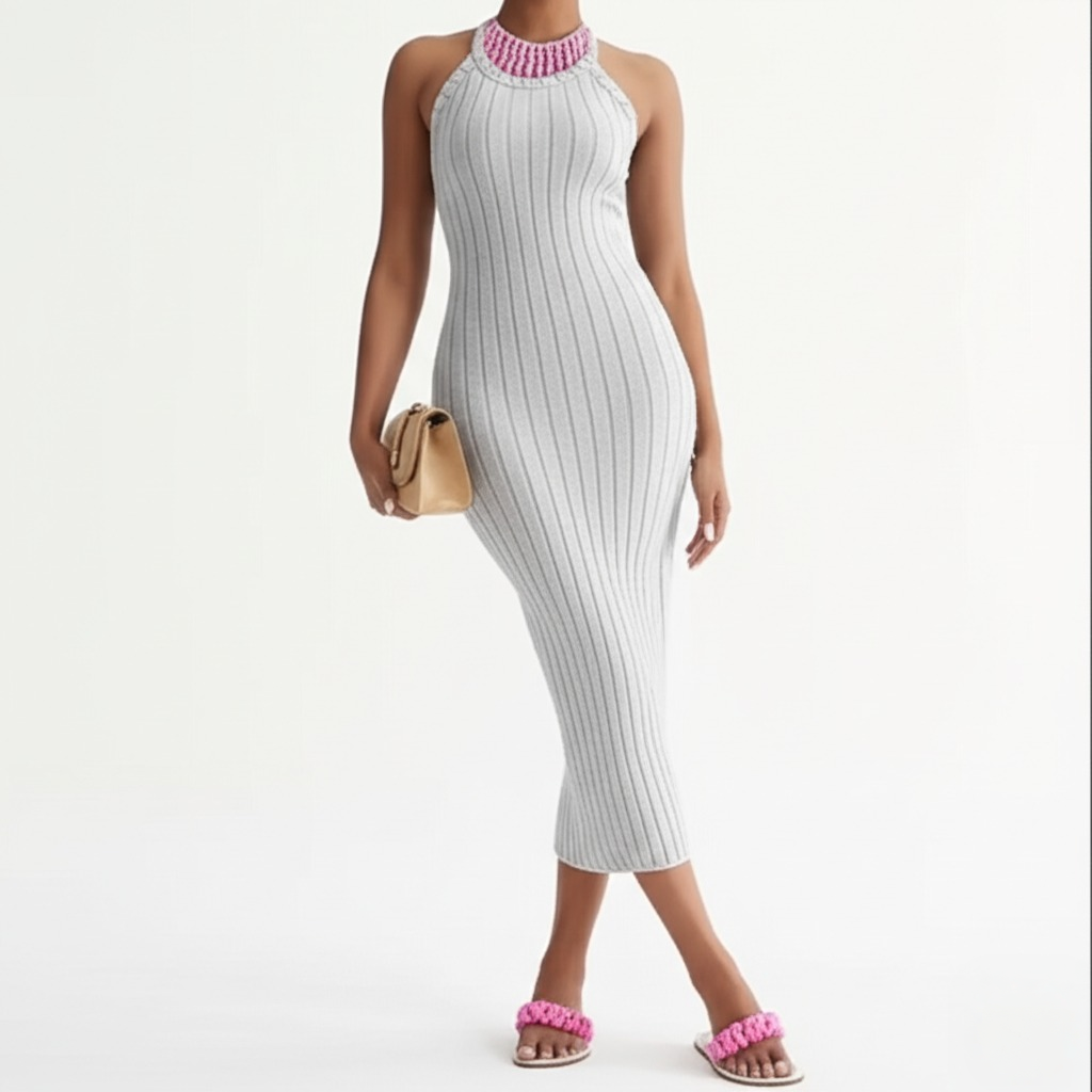 Lavice Halter Neck Midi Dress