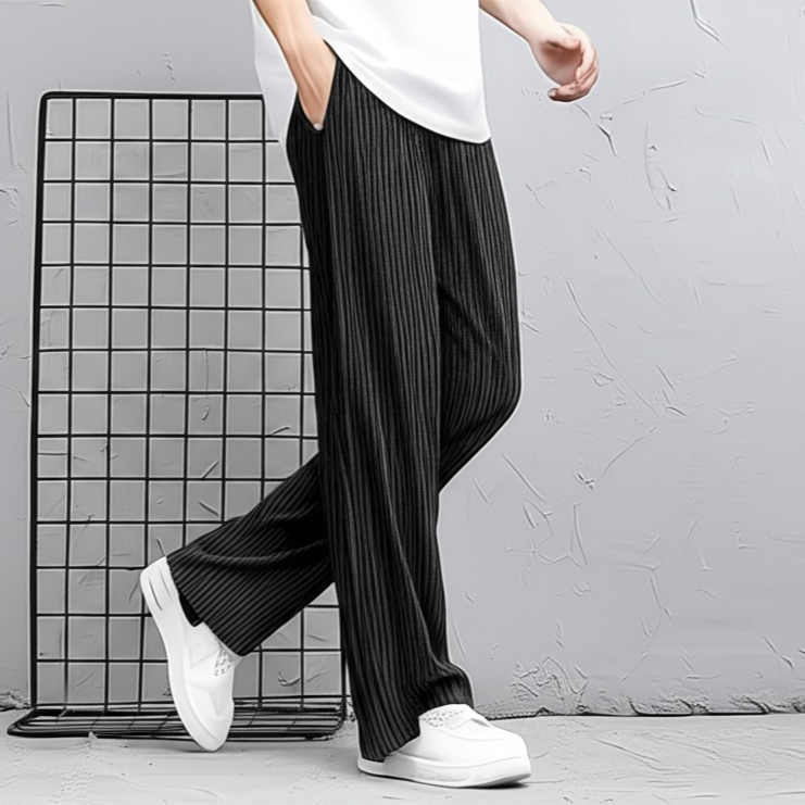 Favoral Loose Striped Wide Leg Pants