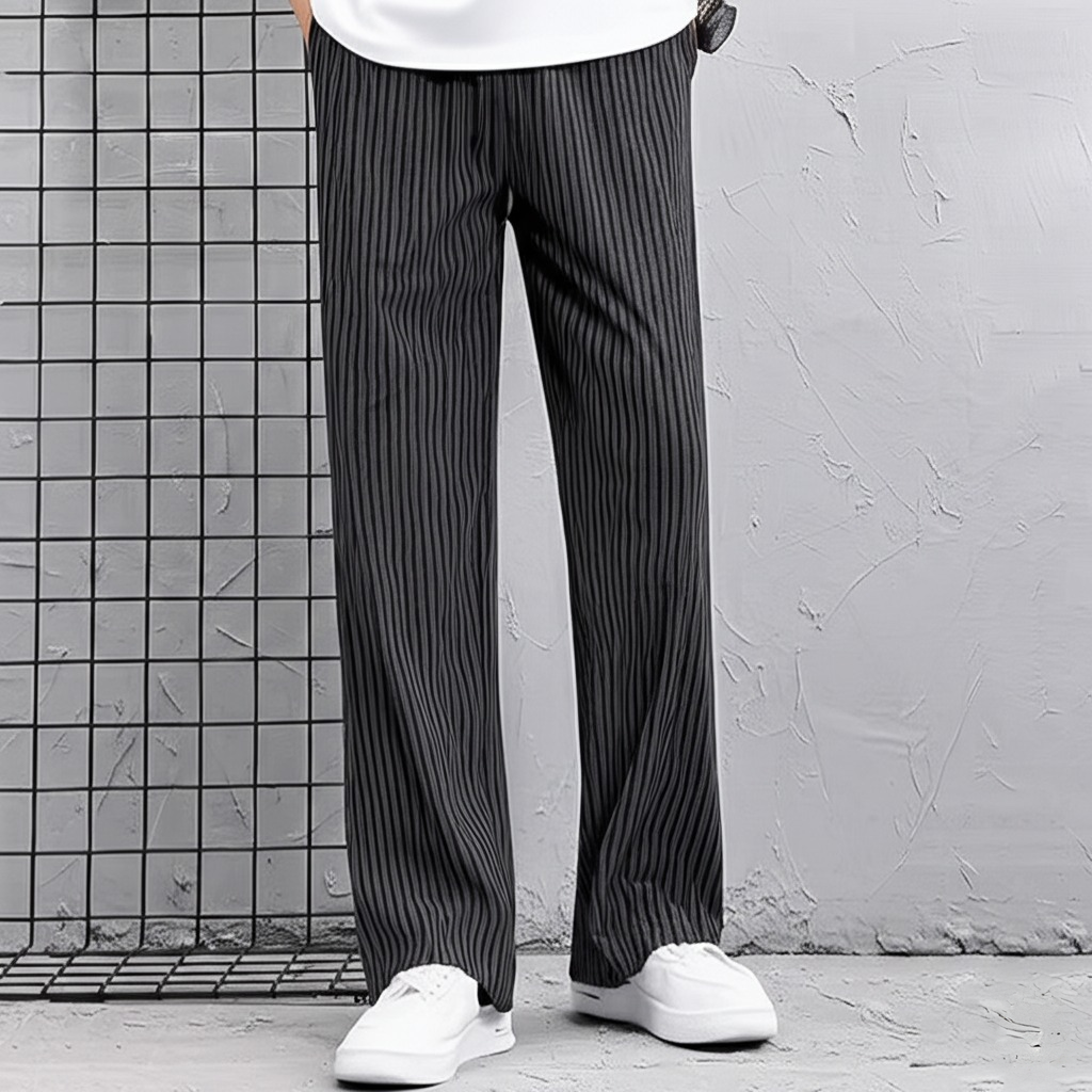 Favoral Loose Striped Wide Leg Pants