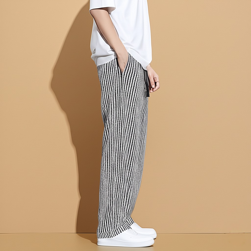 Favoral Loose Striped Wide Leg Pants