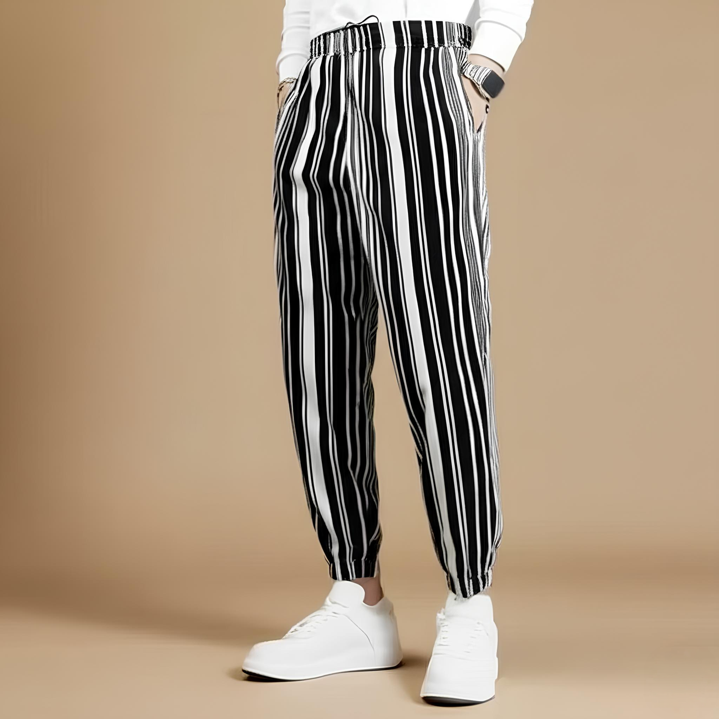 Raval Loose Striped Joggers