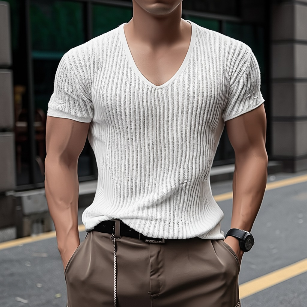 Forge Knitted V-Neck Shirt