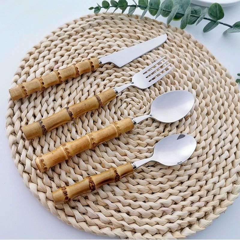 Stainless Steel Bamboo Cutlery