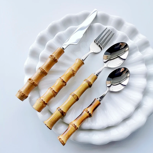 Stainless Steel Bamboo Cutlery