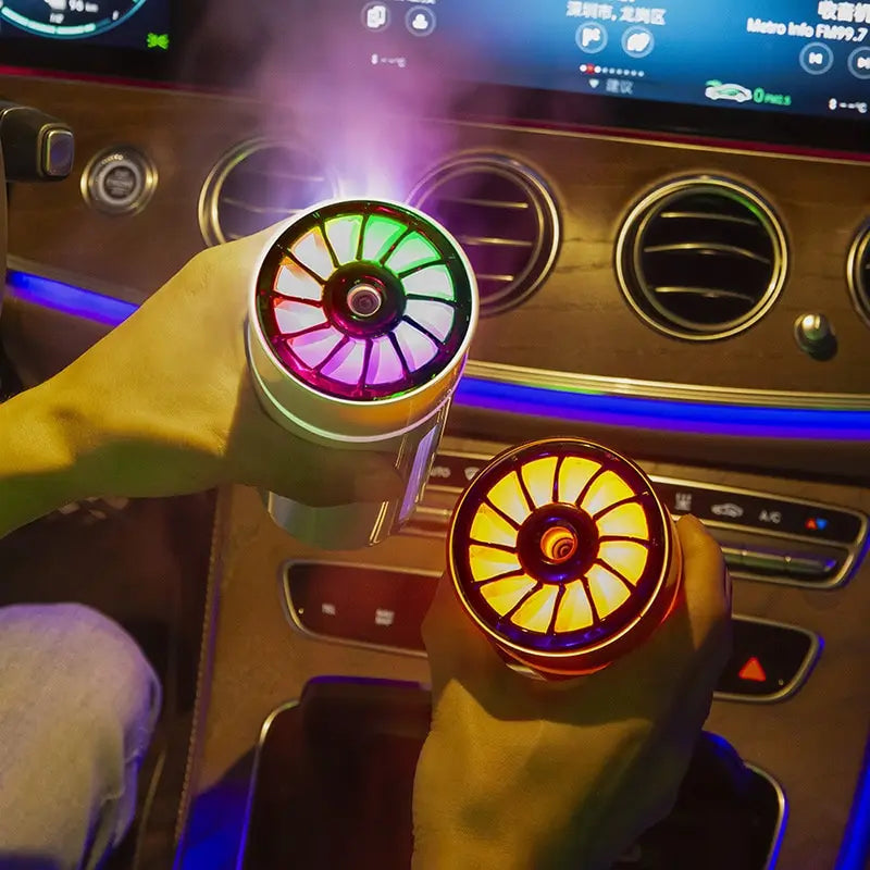 AromaBreeze: Compact Car Humidifier with Colorful Night Light