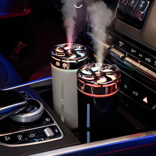 AromaBreeze: Compact Car Humidifier with Colorful Night Light