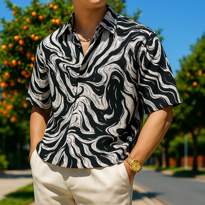 Sareel Relaxed Silken Button Up