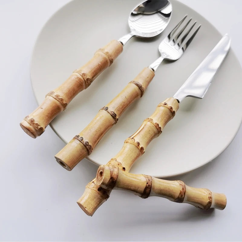 Stainless Steel Bamboo Cutlery