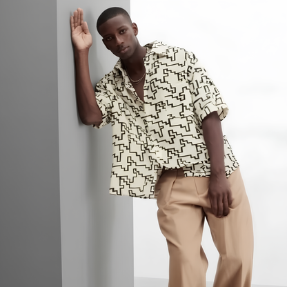 Wayson Japanese Loose Tessellated Shirt