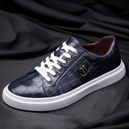 Valon Leather Crackled Sneakers