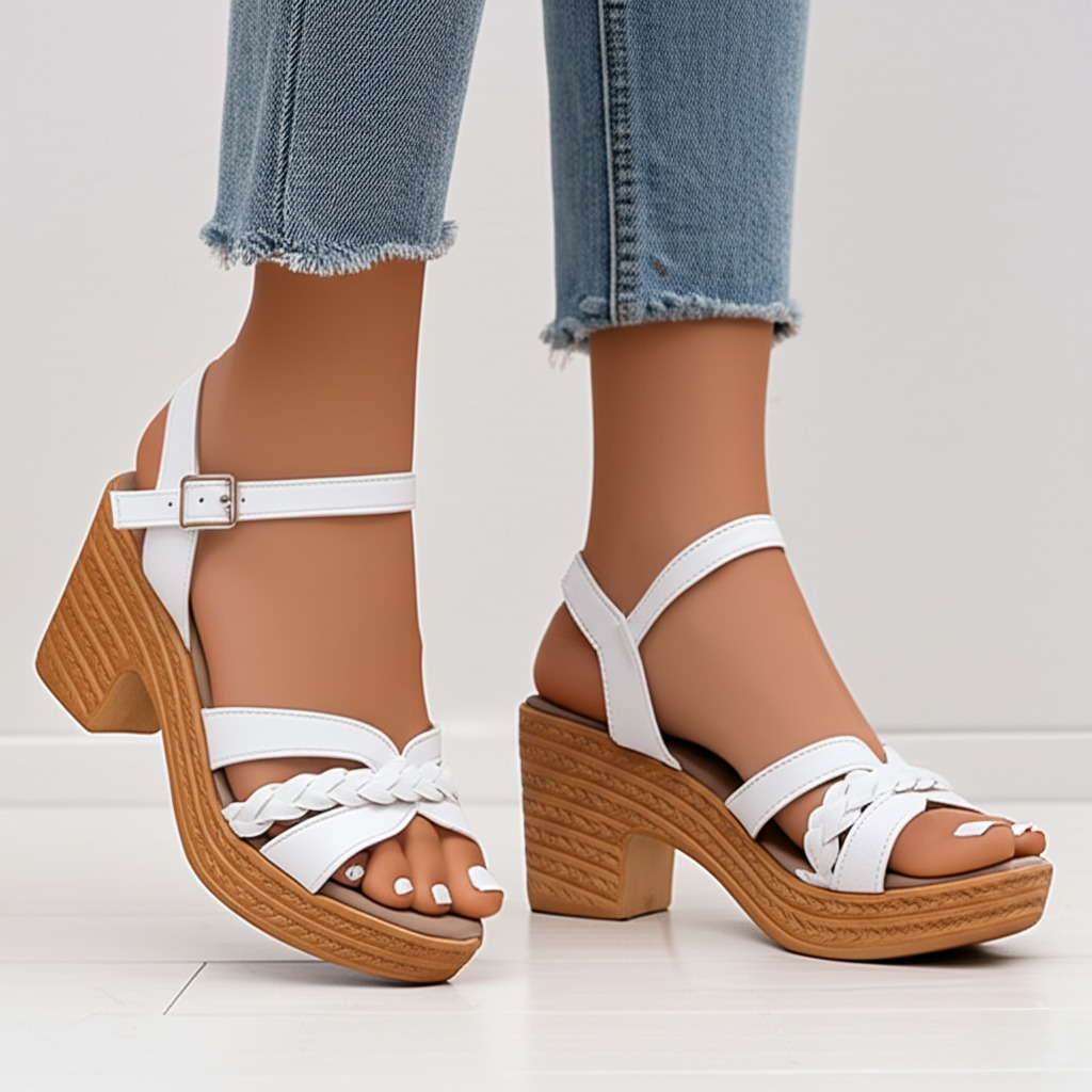 Clara Braided Wedge Heels