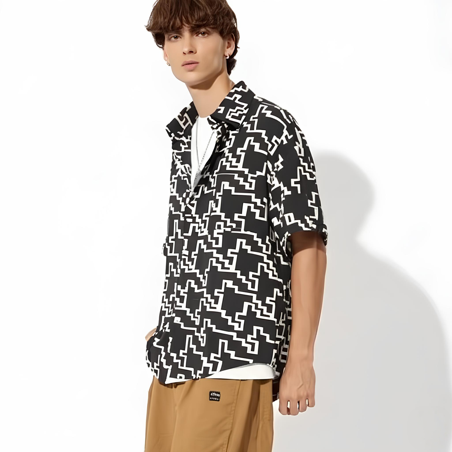 Wayson Japanese Loose Tessellated Shirt