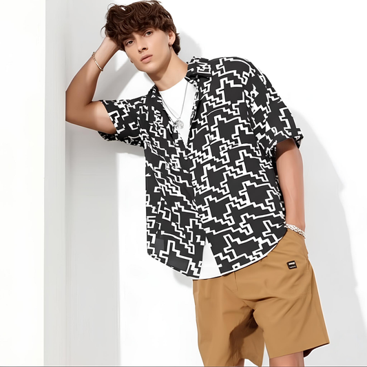 Wayson Japanese Loose Tessellated Shirt