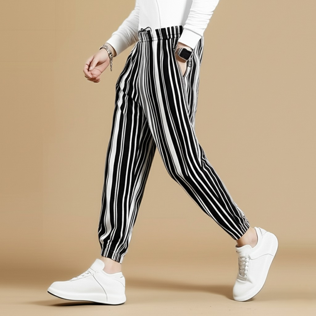 Raval Loose Striped Joggers