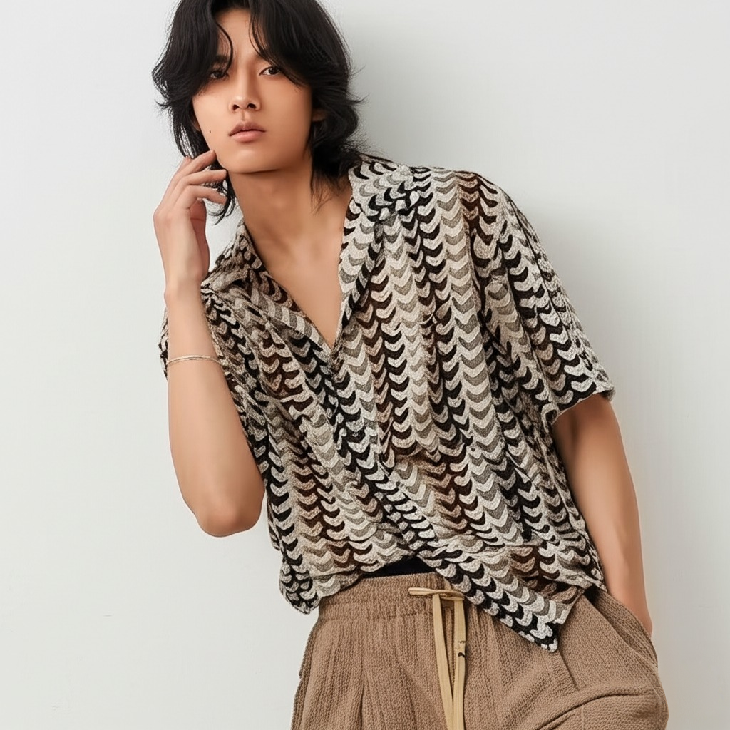 Reev Loose Turn-down Collar Shirt