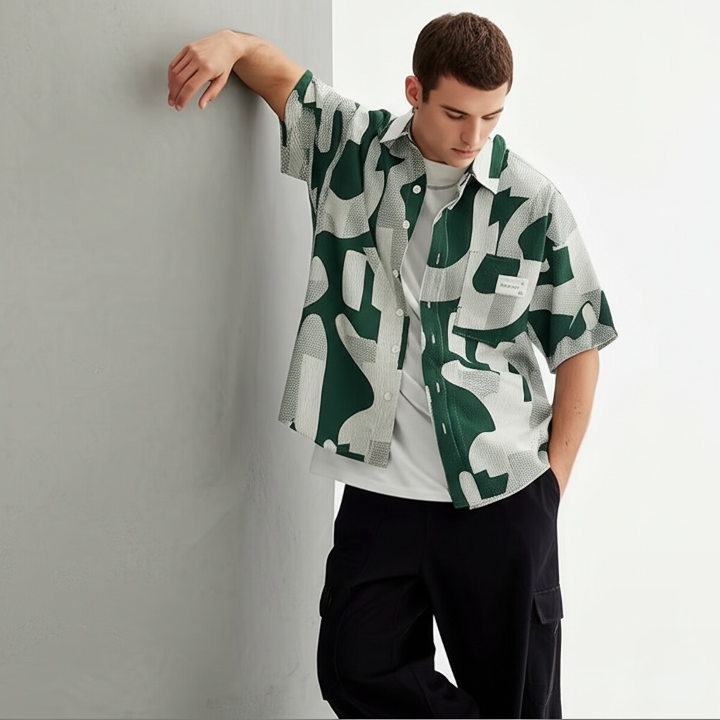Reev Color Blocking Loose Shirt
