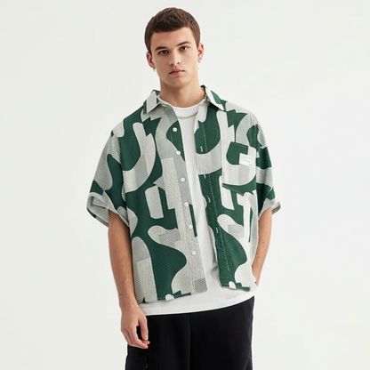 Reev Color Blocking Loose Shirt