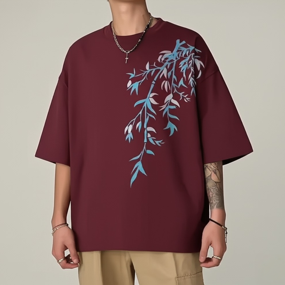Legion Oversized Bamboo Print T-Shirt